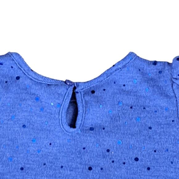 2 FOR $5 SALE Girl's Blue  With Sequins And Tulle Knit Tunic Top Size 4T - Picture 6 of 9